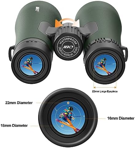 12x50 UHD Binoculars for Adults High Powered with Upgraded Phone Adapter - Large View, Lightweight, IPX7 Waterproof - Binoculars for Hunting Bird Watching Travel Cruise