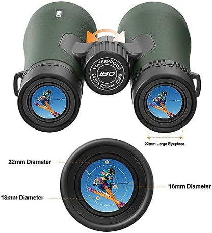 12x50 UHD Binoculars for Adults High Powered with Upgraded Phone Adapter - Large View, Lightweight, IPX7 Waterproof - Binoculars for Hunting Bird Watching Travel Cruise