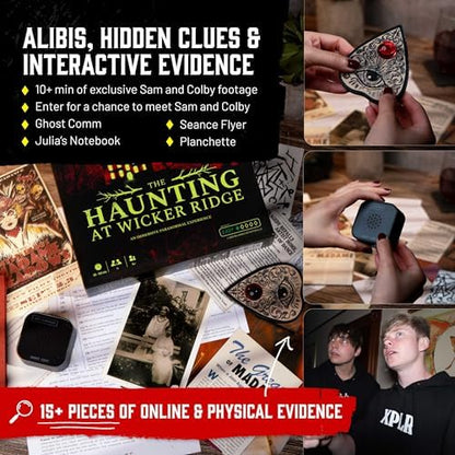 Hunt A Killer x Sam and Colby: The Haunting at Wicker Ridge – Immersive Paranormal Mystery Game, 90–120 Min Playtime, Ages 14+, Perfect for Fans of Ghost Hunting and Supernatural Thrillers