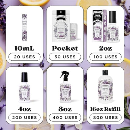 Poo-Pourri Before-You-Go Toilet Spray, Lavender Vanilla, Refill Bottle 16 Fl Oz - Lavender, Vanilla and Citrus
