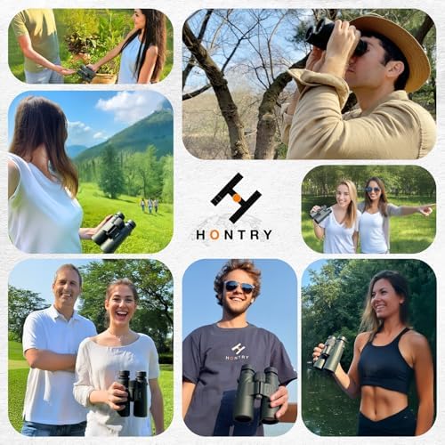 Hontry 8x42 Binoculars with IPX6 Waterproof Protection for Bird Watching, Hunting, Cruise Ship, Travel and Safari