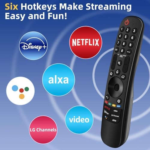 Replacement for LG TV Remote, for All 2019-2024 LG Remote Control for Smart TVs, for Magic MR20/21/22/23/24GA with Voice and Pointer Function. 1-Year Warranty.