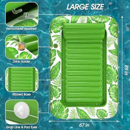 Inflatable Tanning Pool Lounger Float - Jasonwell 4 in 1 Sun Tan Tub Sunbathing Pool Lounge Raft Floatie Toys Water Filled Tanning Bed Mat Pad for Adult Blow Up Kiddie Pool Kids Ball Pit Pool