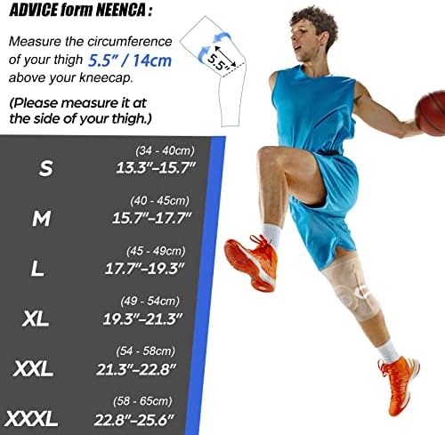 NEENCA Professional Knee Brace for Pain Relief, Medical Knee Compression Sleeve, Knee Support with Horizontal Knit Tech for Meniscus Tear, ACL, Arthritis, Joint Pain, Runner, Workout- FSA/HSA APPROVED