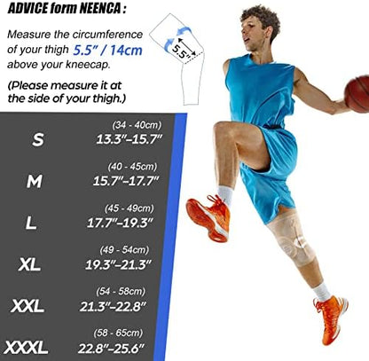 NEENCA Professional Knee Brace for Pain Relief, Medical Knee Compression Sleeve, Knee Support with Horizontal Knit Tech for Meniscus Tear, ACL, Arthritis, Joint Pain, Runner, Workout- FSA/HSA APPROVED