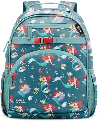 Simple Modern Medium Disney Toddler Backpack for School Girls and Boys | Kindergarten Elementary Kids Backpack | Fletcher Collection | Kids - 15" tall | Ariel's Day Dream