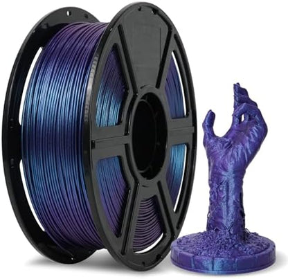 FLASHFORGE PLA Filament 1.75mm +/- 0.02mm Upgraded Nebula Purple, Color Changeable 3D Printer Filament 1kg, Chameleon 3D Printing Filament Changing Colors with Light, Perfectly Conceals Layer Lines