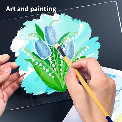 Art3d 5-Pack of 12×12" PET/Plexiglass Sheets, Transparent Clear Flexible Plastic Sheet Panels for Craft, Picture Frames, Sign Blank, DIY Display Project