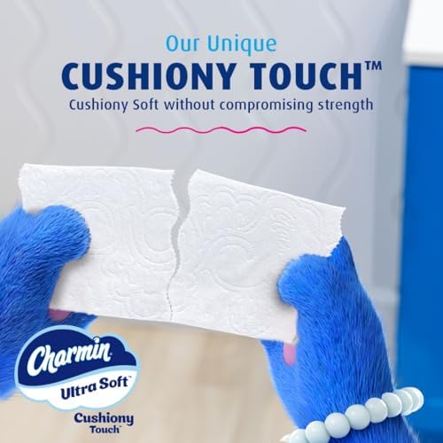 Charmin Ultra Soft Cushiony Touch Toilet Paper, 18 Family Mega Rolls = 90 Regular Rolls