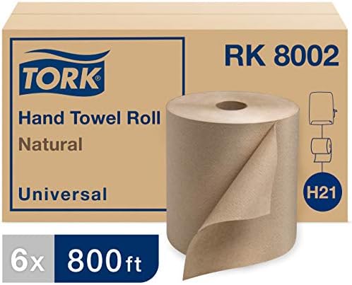 Tork Paper Hand Towel Roll Natural H21 (6 Rolls) and Tork Multifold Hand Towel Natural H2 (16 Packs)