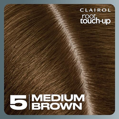 Clairol Root Touch-Up by Nice'n Easy Permanent Hair Dye, 5 Medium Brown Hair Color, Pack of 2