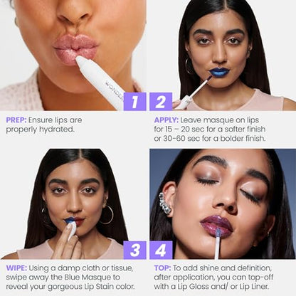 Wonderskin Wonder Blading All Day Lip Stain Peel Off Masque - Long Lasting, Waterproof and Transfer Proof Pink Lip Tint, Matte Finish Peel Off Makeup (Beautiful Masque)