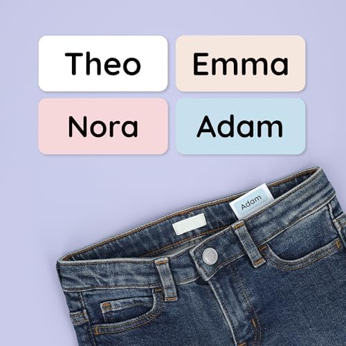 – Personalized Name Labels for Kids (120) – Waterproof & Durable Stickers for Clothing, School & Daycare Items - Solid Color