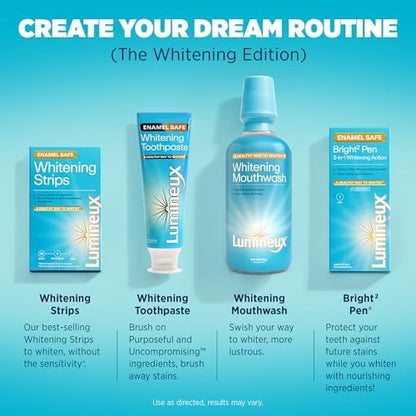 Lumineux Teeth Whitening Strips 21 Treatments – Peroxide Free - Enamel Safe for Whiter Teeth - Whitening Without The Sensitivity - Dentist Formulated - Sensitivity