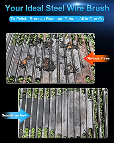 15 Pack Carbon Steel Wire Wheel Brush, Rocaris Cup Brush, Wheel Brush, Pen Brush Set with 1/4-Inch Hex Shank for Rust Removal, Corrosion and Scrub Surfaces