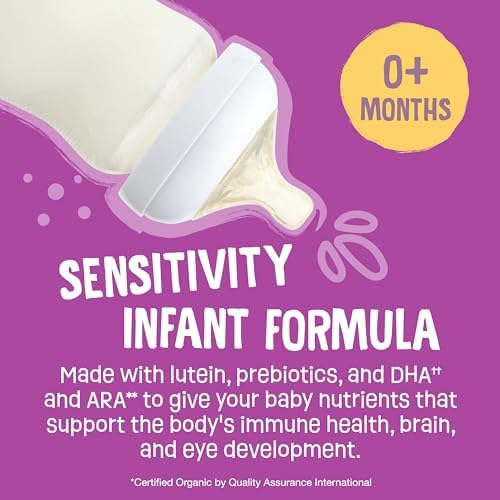 Earth's Best Organic Sensitivity Infant Formula for Babies 0-12 Months, Reduced Lactose Powder Formula with Iron, Omega-3 DHA, and Omega-6 ARA, 32 Ounce Value Container