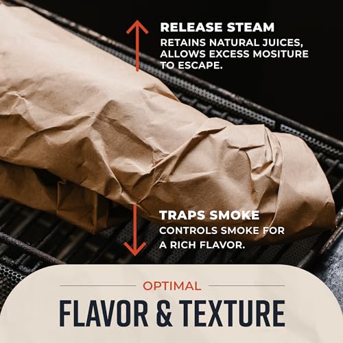 Bryco Goods (Pack of 2) Brown Butcher Paper Roll, 18 Inch x 100 Feet, Unbleached, Uncoated, Unwaxed, Food-Grade Kraft Paper for BBQ, Smoking, Grilling, and Wrapping Meat - Made in The USA
