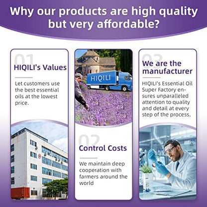 HIQILI 16 Ounces Lavender Essential Oil Pure, 100% Natural for Aromatherapy Diffuser, Skin Care, Hair, Includes Premium Glass Dropper-16 Fl Oz