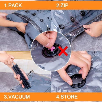 32 Pack Vacuum Storage Bags with Electric Pump,Plastic Packaging Bags,Space Saver Bag for Clothes, Mattress, Blanket, Duvets, Pillows, Comforters,Travel