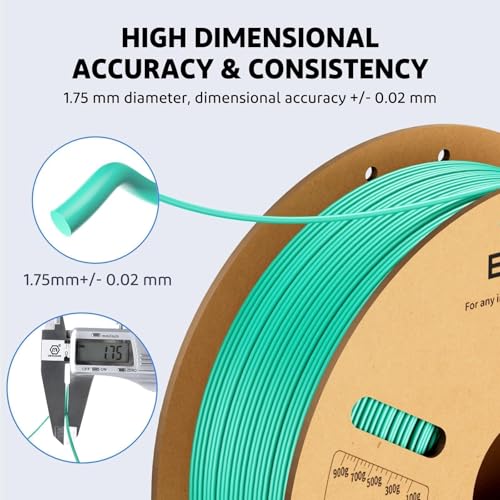 ELEGOO PLA Plus Filament 1.75mm White 2KG, PLA+ Tougher and Stronger 3D Printer Filament Dimensional Accuracy +/- 0.02mm, 2 Pcs 1kg Spool(2.2lbs) Fits for Most FDM 3D Printers