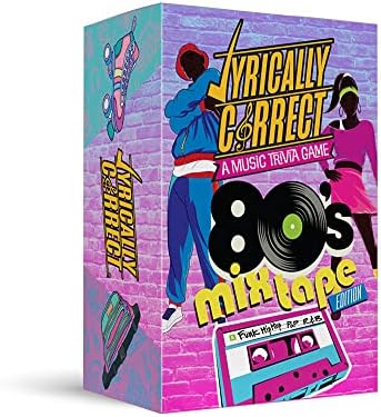 Lyrically Correct '80s Mixtape Music Trivia Card Game - Hip Hop, R&B, Funk, and Pop Edition - Finish The Lyrics Challenge, Fun for Adults, Party or Family Night