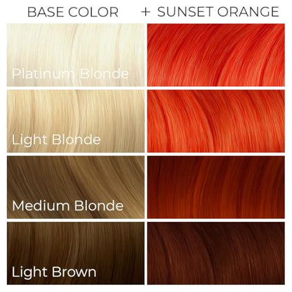 ARCTIC FOX Vegan and Cruelty-Free Semi-Permanent Hair Color Dye (8 Fl Oz, SUNSET ORANGE)