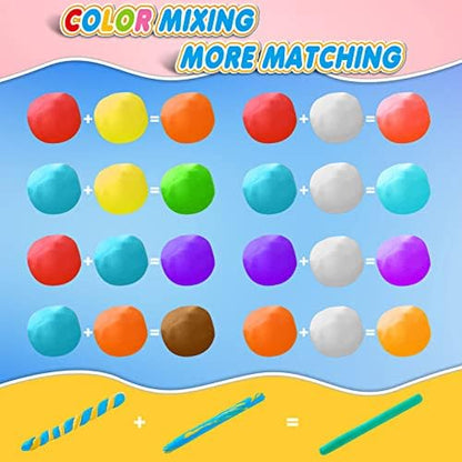Magic Clay - Air Dry Clay 84 Colors, Modeling Clay for Kids with Tools, Soft & Ultra Light, Toys Gifts for Age 3 4 5 6 7 8+ Years Old Boys Girls Kids