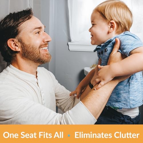Mayfair NextStep2 Toilet Seat with Toddler Potty Training Seat Built-In, Slow Close, Easy Clean, Magnetic Removable Kids Seat, Made in USA, ELONGATED, White