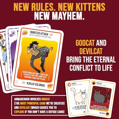 Exploding Kittens Good vs. Evil 2-5 Players - Ages 7+ - Inspired by Netflix Show - Party & Family Card Game for Kids & Adults