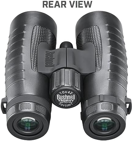 Bushnell 10x42mm Trophy XLT: Versatile Waterproof Binoculars for Adults, Cruise Ship, Tactical, and Bird Watching Essentials with 6.2 Angle of View, Black