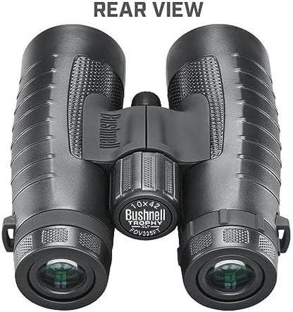 Bushnell 10x42mm Trophy XLT: Versatile Waterproof Binoculars for Adults, Cruise Ship, Tactical, and Bird Watching Essentials with 6.2 Angle of View, Black