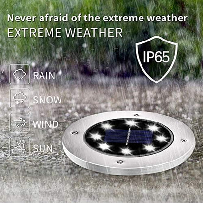 INCX Solar Lights for Outside,12 Pack Solar Lights Outdoor Waterproof, Solar Garden Lights Landscape Lighting for Patio Pathway Lawn Yard Deck Driveway Walkway, Cold White