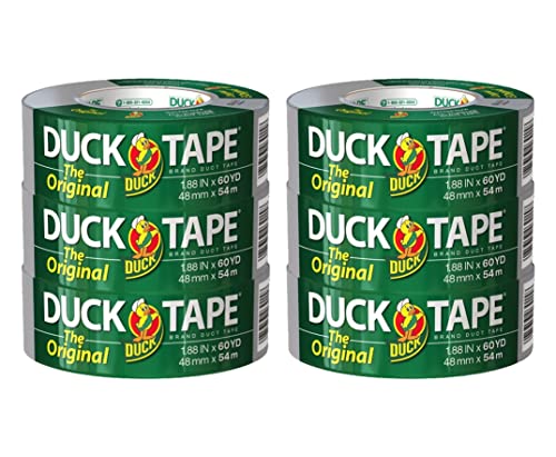 Duck Brand All-Purpose Duct Tape, Silver, 1.88 in. x 60 yd., 6 Rolls (242817)