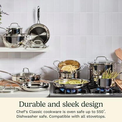 Cuisinart 10-Inch Open Skillet, Chef's Classic Stainless Steel Cookware Collection, 722-24