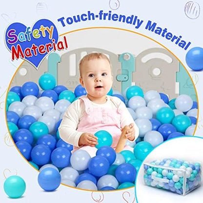 Vanland Ball Pit Balls for Baby and Toddler Phthalate Free BPA Free Crush Proof Plastic - Multicolored Pit Balls in Reusable Play Toys for Kids with Storage Bag