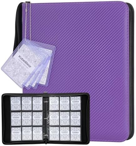Premium 9-Pocket Card Binder 720 Capacity, Zippered Trading Card Holder for MTG, Sports & Collectible Cards – Acid-Free, Durable & Travel-Friendly Storage (Purple, 9 Pocket)