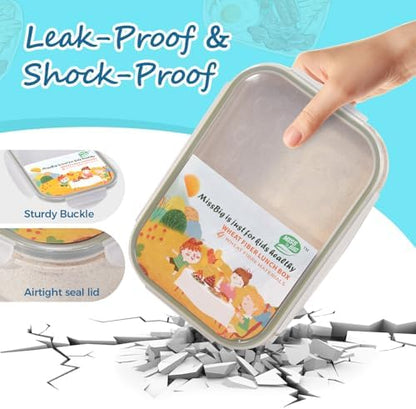 MISS BIG Bento Box for Kids,Leak Proof,Mom’s Choice Kids Lunch Box, No BPAs and No Chemical Dyes,Microwave and Dishwasher Safe Lunch Containers(White)