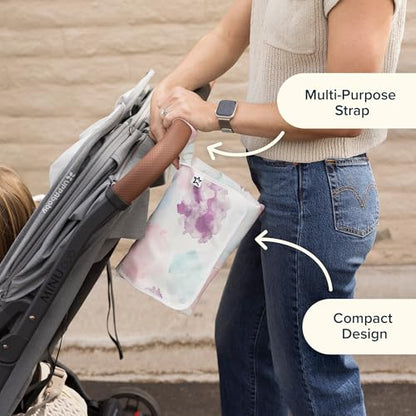 Tiny Twinkle Portable Diaper Changing Pad-Foldable Waterproof Changing Mat&Portable Changing Pad for Travel,Baby Changing Station with Smart Wipes Pocket&Storage (Sage Checkers)