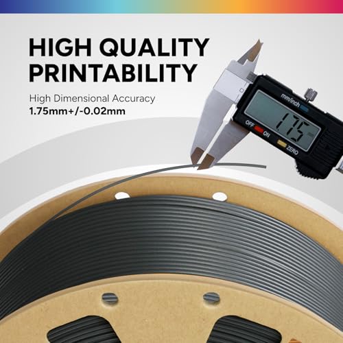 OVERTURE PLA Filament 1.75mm, Neatly Wound 3D Printer Filament 1kg Spool (2.2lbs), Dimensional Accuracy +/- 0.02 mm, Fit Most FDM 3D Printers (Cement Gray)