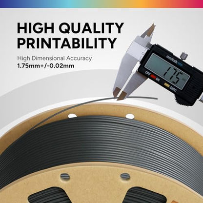 OVERTURE PLA Filament 1.75mm, Neatly Wound 3D Printer Filament 1kg Spool (2.2lbs), Dimensional Accuracy +/- 0.02 mm, Fit Most FDM 3D Printers (Cement Gray)