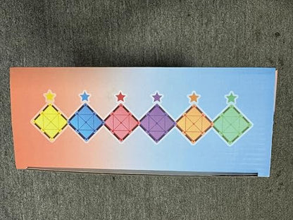 100PCS Magnetic Tiles STEM Building Toys Set with 2 Cars, Sensory Stacking Magnetic Blocks for Toddlers & Kids, Ideal for Preschool Montessori Toys Christmas Birthday Gifts for Boys & Girls Ages 3+