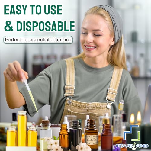 moveland 500PCS 3ML Plastic Dropper Pipettes, Disposable Eye Dropping Pipettes for Essential Oils, Home Use, Science Class, Lab Experiments, DIY Art