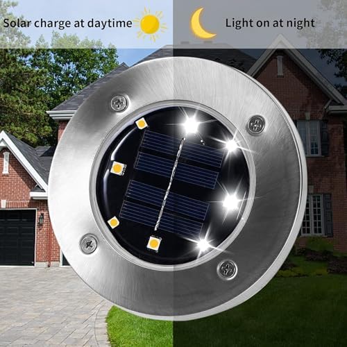 INCX Solar Lights Outdoor Waterproof, 24 Pack Solar Light for Outside, Garden Lights Landscape Lighting for Patio Pathway Lawn Yard Deck Driveway Walkway, Cold White