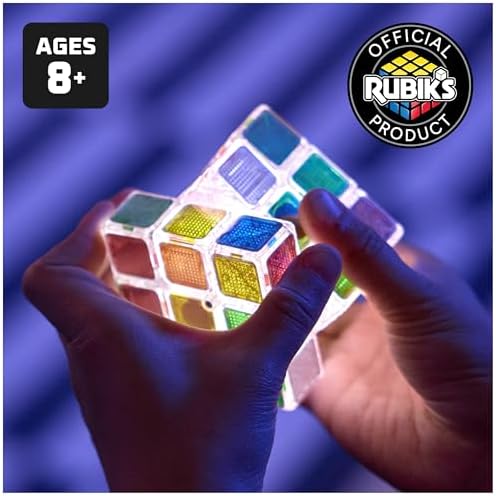 Rubik’s Cube, Pulse Cube, Light-Up Brain Teaser Puzzle for Speed Cubers, Solve The Puzzle Before The Lights Turn Off, Problem-Solving Brain Teaser & Fidget Toy for Adults, Teens, Kids Ages 8 & Up