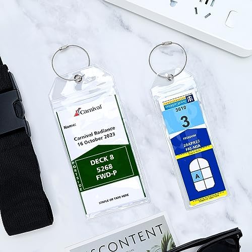 40 Pack Luggage Tags Travel Essentials & Cruise Essentials for NCL, Princess, Carnival, Royal Caribbean & Celebrity Cruise Ships by SEAVILIA