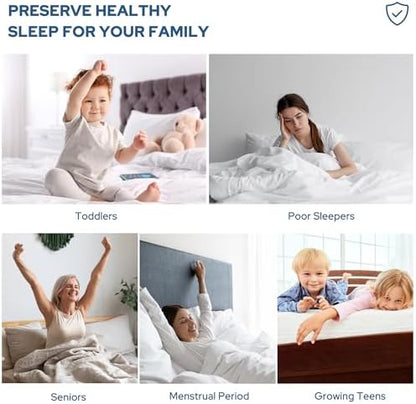 BEDLORE Waterproof Mattress Protector, Noiseless Queen Size Mattress Pad with Deep Pocket Fitted Up to 6"-18", Soft Breathable Dirt-Proof Bed Mattress Cover Washable Bedroom, Hotel (Gray)