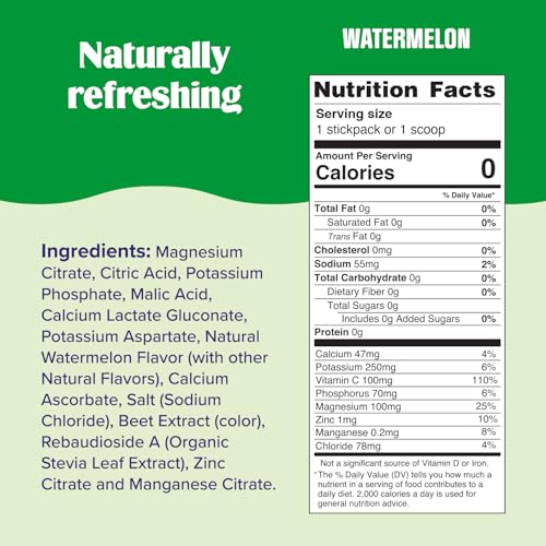 Ultima Replenisher Daily Electrolyte Powder Drink Mix – Sugar Free – Watermelon, 90 Servings – Hydration Powder with 6 Key Electrolytes and Trace Minerals – Keto Friendly, Vegan, Non-GMO