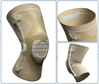 NEENCA Professional Knee Brace for Pain Relief, Medical Knee Compression Sleeve, Knee Support with Horizontal Knit Tech for Meniscus Tear, ACL, Arthritis, Joint Pain, Runner, Workout- FSA/HSA APPROVED