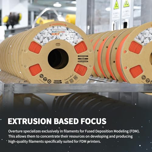 OVERTURE Rock PLA Filament 1.75mm, Marble PLA 3D Printer Filament 1kg Spool (2.2lbs), Dimensional Accuracy +/- 0.02 mm, Fit Most FDM Printer (Mars Red)