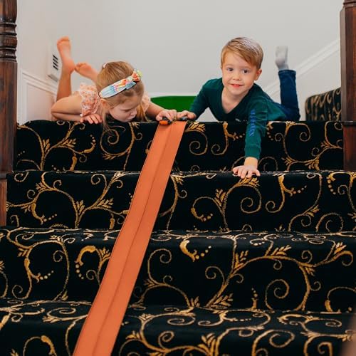 FlexTrack 5000 Flexible Race Car Track for Kids Toy with Suction Cups Compatible with Hot Wheels and Diecast 1/64th Cars and More 15 Feet Long Rolls Up Portable Racetrack (Blazing Orange)